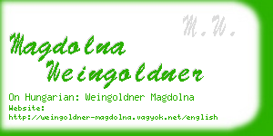 magdolna weingoldner business card